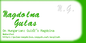 magdolna gulas business card